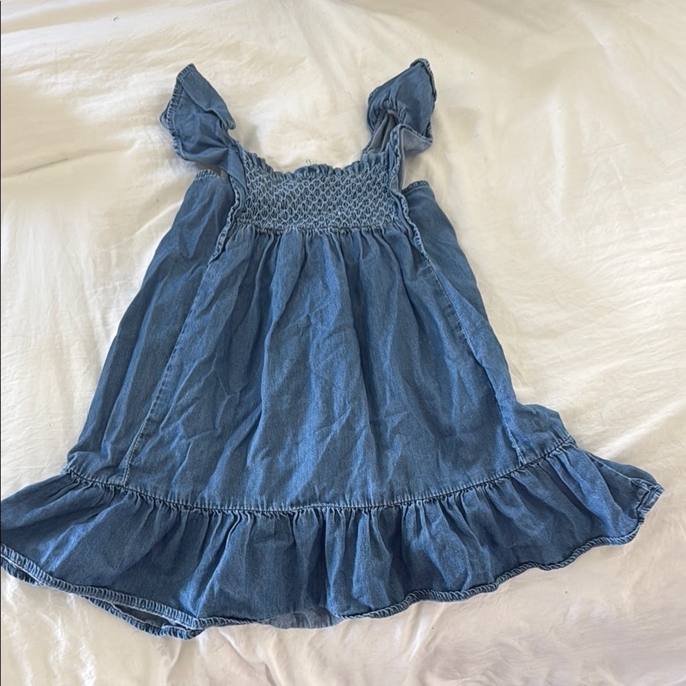 GAP Blue Denim Smocked Dress‎